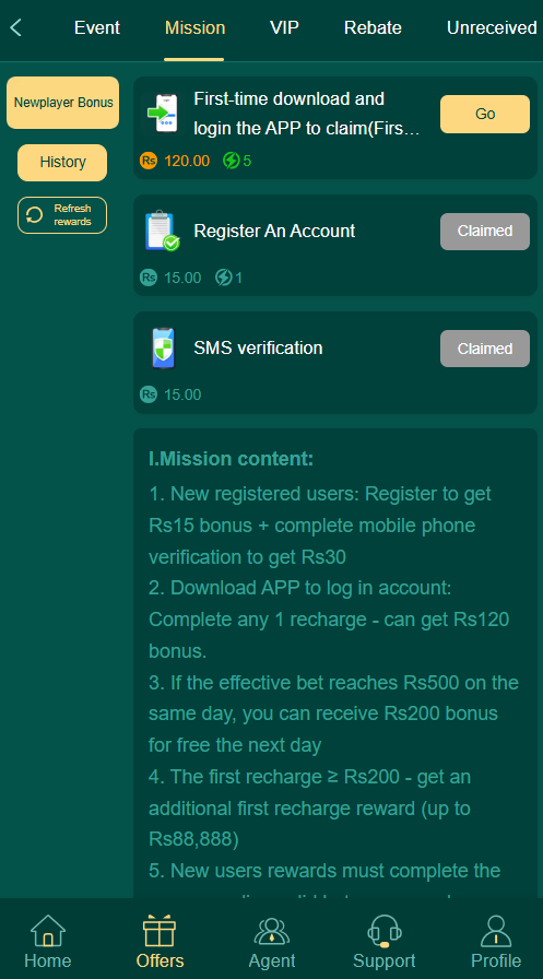 New Player Bonus in PK365